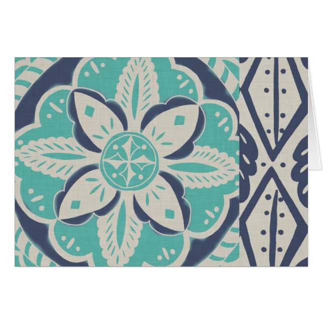 Carrelage bleu Batik IV (Devant horizontal)