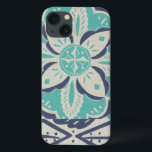 Carrelage bleu Batik IV<br><div class="desc">Floral</div>