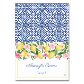 Carrelage bleu citron choix de repas Mariage carte (Par défaut)