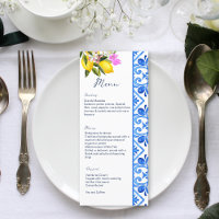 Carrelage bleu citron modèle à thème méditerranéen