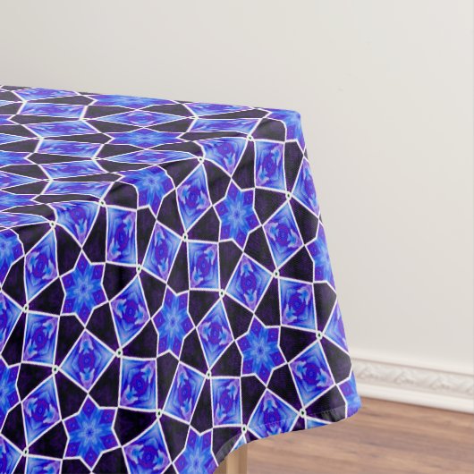 Carrelage bleu et noir étoile Nappe (In Situ)