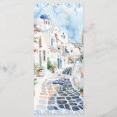 Carrelage bleu floral | Programme de mariage de Gr (Dos)