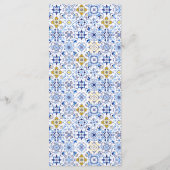 Carrelage bleu italien aquarelle citron menu maria (Dos)