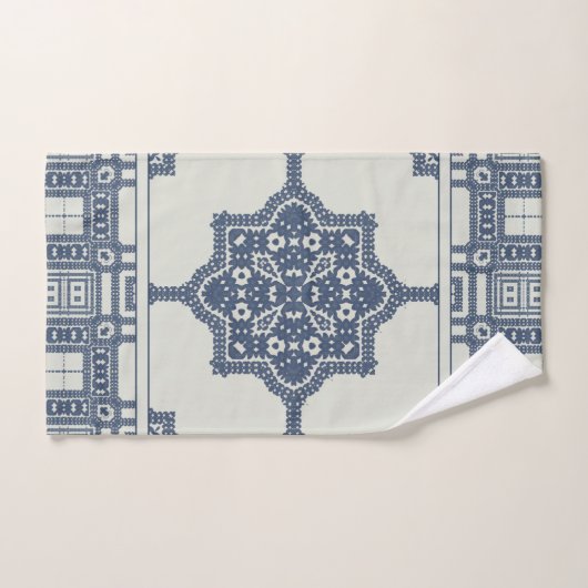 Carrelage bleu marocain   (Serviette à main)