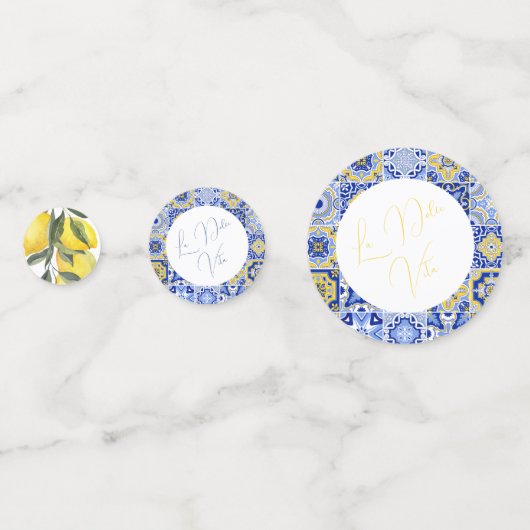 Carrelage bleu méditerranéen et confetti d'agrumes (Derrière)