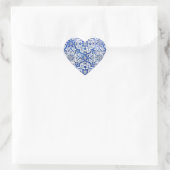 Carrelage bleu Portugais Azulejo Sticker Coeur (Sac)