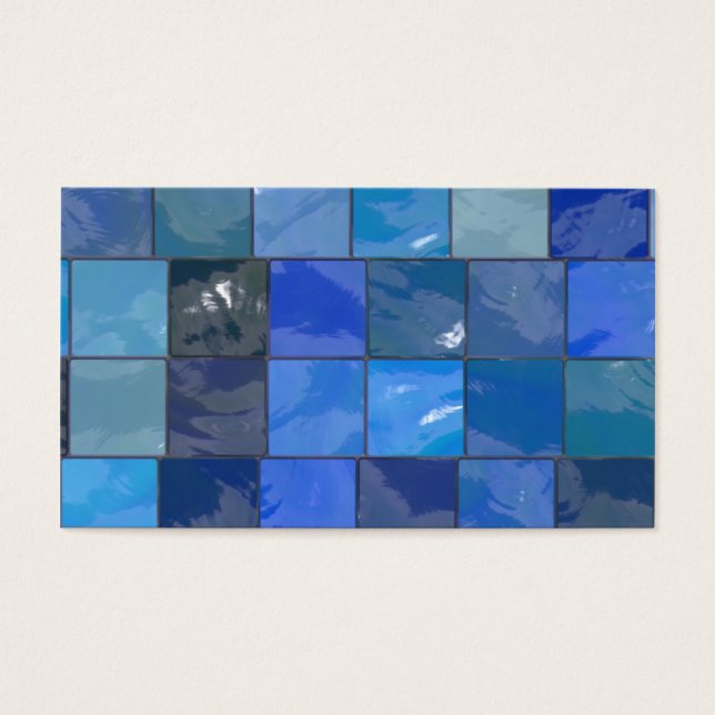 Carrelage bleu salle de bain Design (Devant)