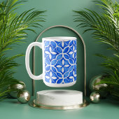 Carrelage bleu toscan style café Mug