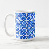 Carrelage bleu toscan style café Mug (Gauche)