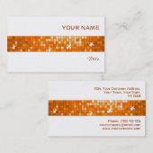 Carrelage carte de visite orange carrelage blanc (Devant / Derrière)