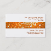 Carrelage carte de visite orange carrelage blanc (Dos)
