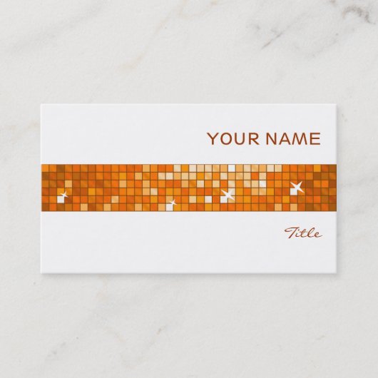 Carrelage carte de visite orange carrelage blanc (Devant)
