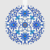 Carrelage chinois Art Nouveau - Cobalt Bleu & Blan (dos)