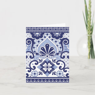 Carrelage d'art populaire mexicain Talavera bleu e