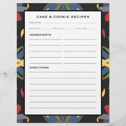 Carrelage de cuisine coloré | Page Recette gâteaux (Devant)