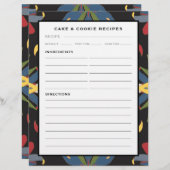 Carrelage de cuisine coloré | Page Recette gâteaux (Devant / Derrière)