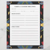 Carrelage de cuisine coloré | Page Recette gâteaux (Dos)