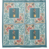 Carrelage décoratif Boho (Floral) Douche rideau (Devant)