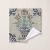 Carrelage Delft Antique Pot de Fleur Céramique (Gant de toilette)