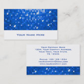 Carrelage Disco bleu foncé carte de visite blanc (Devant / Derrière)