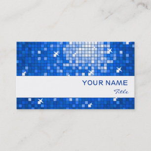 Carrelage Disco Bleu foncé carte de visite blanc r