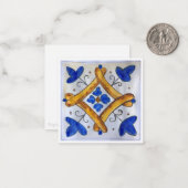 Carrelage en céramique sicilienne - P3 - Carte à n (Devant/Arrière en situation)