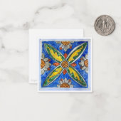 Carrelage en céramique sicilienne - P4 - Carte à n (Devant/Arrière en situation)