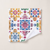 Carrelage en étoile coloré mexicain (Gant de toilette)