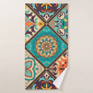 Carrelage en patchwork coloré : Motifs islamiques.