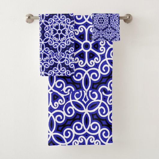 Carrelage espagnol bleu et blanc Motif (En situation)