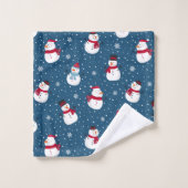carrelage fête Noël bonhomme de neige (Gant de toilette)