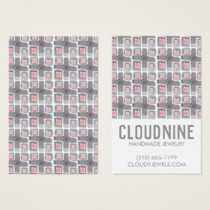 Carrelage gris oreille collier bijoux carte d'affi