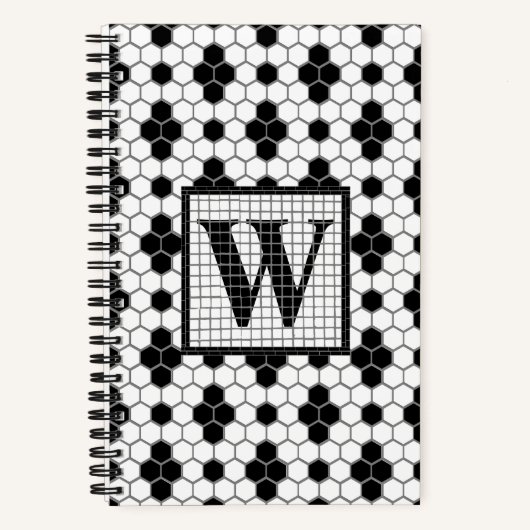 Carrelage hexadécimal Imprimer Monogramme Carnet d (Recto)