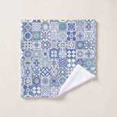 Carrelage marocain bleu pastel (Gant de toilette)