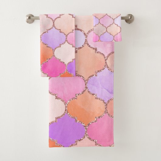 Carrelage marocain Ensemble de serviettes de bain  (En situation)