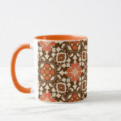 Carrelage marocain floral, Brown, rouille et Mug b (Gauche)