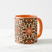 Carrelage marocain floral, Brown, rouille et Mug b (Devant droit)