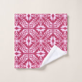 Carrelage marocain, Fuchsia et Pastel Pink (Gant de toilette)