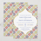 Carrelage marocain Motif Faire-part de mariage col (Devant / Derrière)