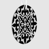 Carrelage marocain - noir avec arrière - plan blan (devant)