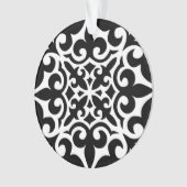 Carrelage marocain - noir avec arrière - plan blan (devant)