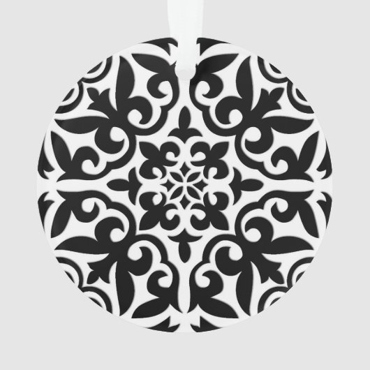 Carrelage marocain - noir avec arrière - plan blan (dos)