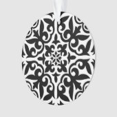 Carrelage marocain - noir avec arrière - plan blan (devant)