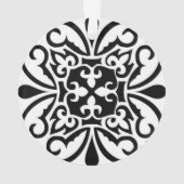 Carrelage marocain - noir avec arrière - plan blan (dos)