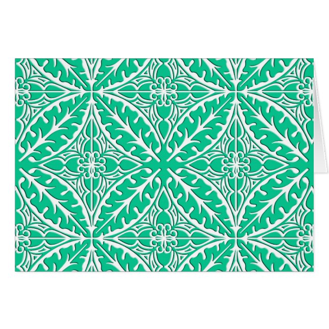 Carrelage marocain - turquoise et blanc (Devant Horizontal)