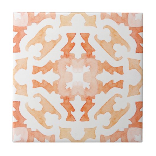 Carrelage marrocan en carreaux oranges (Devant)