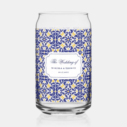 Carrelage méditerranéen Bleu & Jaune Mariage Cadea (Recto)