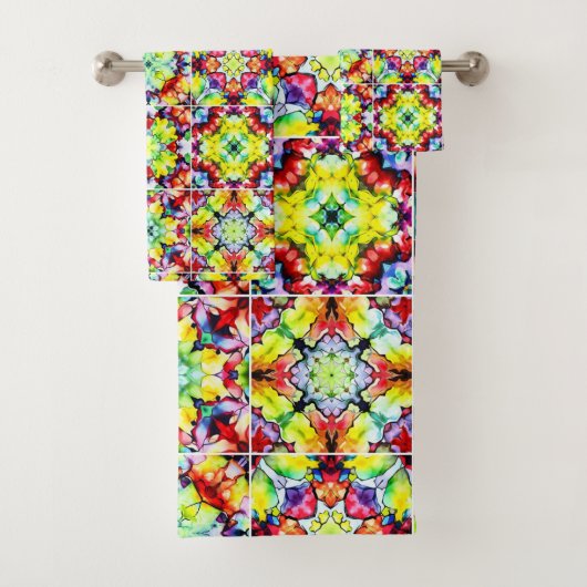 Carrelage méditerranéen, Carreaux d'encre d'alcool (En situation)