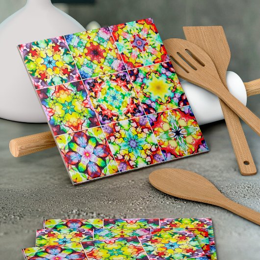 Carrelage méditerranéen, Carreaux d'encre d'alcool