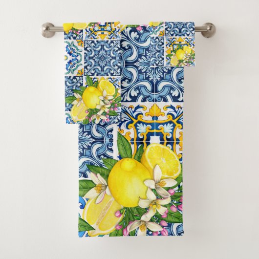 Carrelage méditerranéen clair Sicilien Citrus Lemo (En situation)